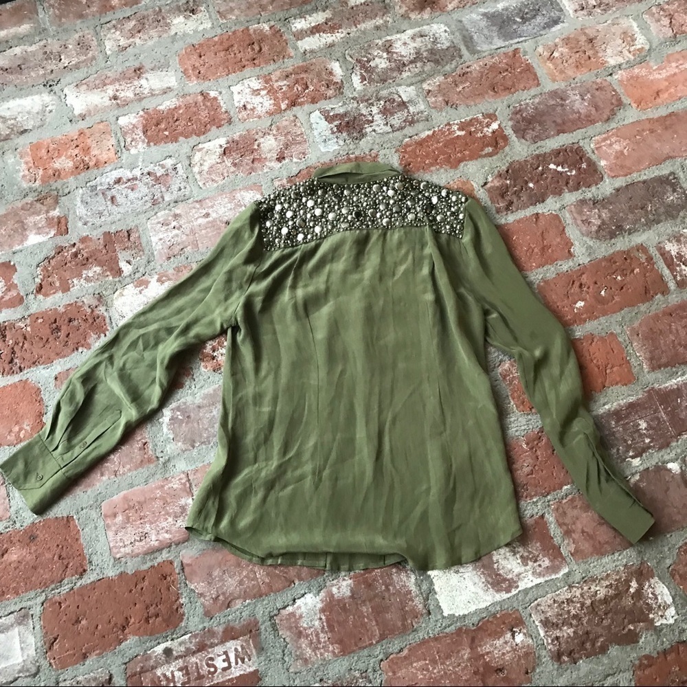 Love Sam Green beaded silk blouse - Picture 4 of 8